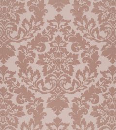 Rococo Damask Fabric by James Hare Fawn Pink Rococo Damask Fabric by James Hare Fawn Pink
