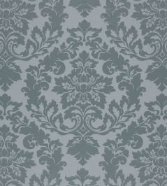 Rococo Damask Fabric by James Hare Polar Rococo Damask Fabric by James Hare Polar