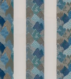 Rolling Hills Fabric by Travers Blue Rolling Hills Fabric by Travers Blue