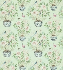 Romeys Garden Fabric by Zoffany Sea Green Romeys Garden Fabric by Zoffany Sea Green