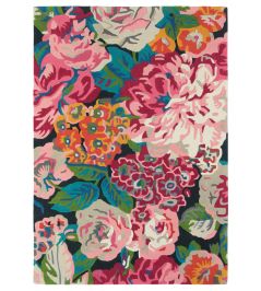 Rose & Peony Rug by Sanderson Cerise Rose & Peony Rug by Sanderson Cerise