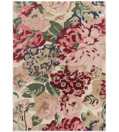 Rose & Peony Rug by Sanderson Red Rose & Peony Rug by Sanderson Red