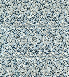 Rose & Thistle Fabric by Morris & Co Indigo Rose & Thistle Fabric by Morris & Co Indigo