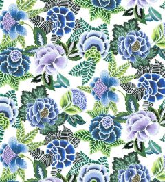 Rose de Damas Fabric by Designers Guild Cobalt Rose de Damas Fabric by Designers Guild Cobalt