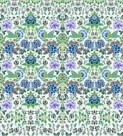Rose De Damas Mural by Designers Guild Cobalt Rose De Damas Mural by Designers Guild Cobalt