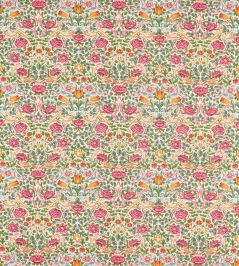 Rose Fabric by Morris & Co Boughs Green/Rose Rose Fabric by Morris & Co Boughs Green/Rose
