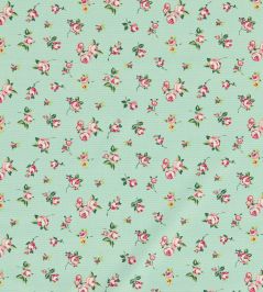 Rosebud Fabric by Clarke & Clarke Mineral Rosebud Fabric by Clarke & Clarke Mineral