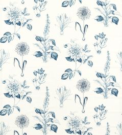Roseraie Fabric by Clarke & Clarke Midnight Roseraie Fabric by Clarke & Clarke Midnight