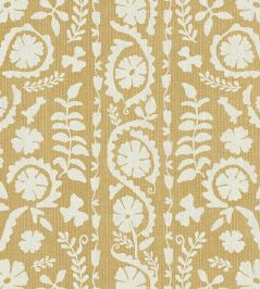 Rosetta Fabric by Lewis & Wood Saffron Rosetta Fabric by Lewis & Wood Saffron