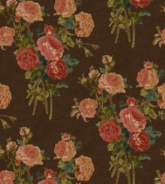 Rosie Wallpaper by George & Minnie Walnut Rosie Wallpaper by George & Minnie Walnut