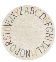 Round ABC Rug by Lorena Canals Multi Round ABC Rug by Lorena Canals Multi