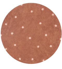 Round Dot Rug by Lorena Canals Chestnut Round Dot Rug by Lorena Canals Chestnut