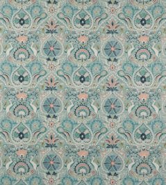 Roxton Fabric by Jane Churchill Teal Roxton Fabric by Jane Churchill Teal