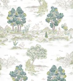 Royal Oak Wallpaper by Coordonne Mint Royal Oak Wallpaper by Coordonne Mint