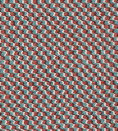 Ruffle Fabric by Fermoie Red/Blue Ruffle Fabric by Fermoie Red/Blue