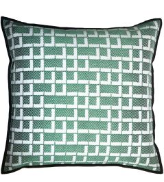 Rufolo Cushion 45 x 45cm by Maison Casamance Emeraude Rufolo Cushion 45 x 45cm by Maison Casamance Emeraude