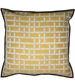 Rufolo Cushion 45 x 45cm by Maison Casamance Jaune Rufolo Cushion 45 x 45cm by Maison Casamance Jaune