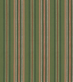 Rufus Stripe Fabric by GP & J Baker Green Rufus Stripe Fabric by GP & J Baker Green