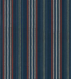 Rufus Stripe Fabric by GP & J Baker Indigo Rufus Stripe Fabric by GP & J Baker Indigo