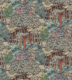 Ruskin Wallpaper by GP & J Baker Red/Teal Ruskin Wallpaper by GP & J Baker Red/Teal