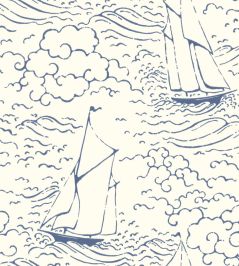 S/Y Gratia Wallpaper by Langelid Von Bromssen Indigo S/Y Gratia Wallpaper by Langelid Von Bromssen Indigo