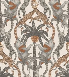 Safari Totem Wallpaper by Cole & Son Ginger & Taupe on Parchment Safari Totem Wallpaper by Cole & Son Ginger & Taupe on Parchment