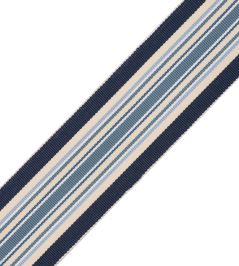 Saisons Stripe Border Trimming by Samuel & Sons Polo Saisons Stripe Border Trimming by Samuel & Sons Polo