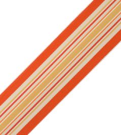 Saisons Stripe Border Trimming by Samuel & Sons Tangelo Saisons Stripe Border Trimming by Samuel & Sons Tangelo