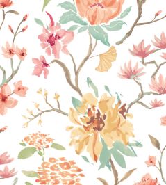 Saku Wallpaper by Ohpopsi Linen & Apricot Saku Wallpaper by Ohpopsi Linen & Apricot