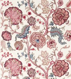 Salisbury Embroidery Fabric by Sanderson Crimson Salisbury Embroidery Fabric by Sanderson Crimson
