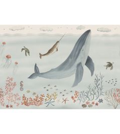Sally Mural by Sandberg Blue Sally Mural by Sandberg Blue