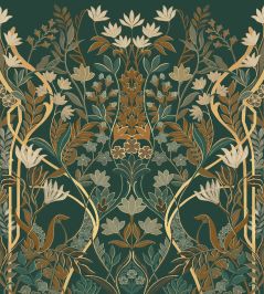 Salon des Miroirs Mural by Casamance Petrole/dore Salon des Miroirs Mural by Casamance Petrole/dore