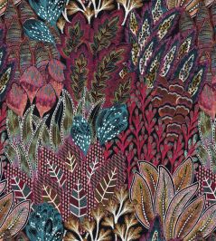 Salonga Fabric by Casamance Noir De Lune/Blush Salonga Fabric by Casamance Noir De Lune/Blush