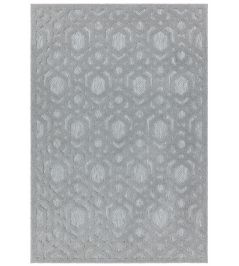 Salta Geometric Rug by Asiatic Silver Salta Geometric Rug by Asiatic Silver