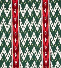 Samar Ikat Velvet Fabric by Schumacher Green Samar Ikat Velvet Fabric by Schumacher Green
