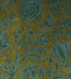 Sambourne Vine Velvet Fabric by Liberty Kelp Sambourne Vine Velvet Fabric by Liberty Kelp