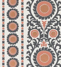 Samrina Wallpaper by Osborne & Little Charcoal/Copper Samrina Wallpaper by Osborne & Little Charcoal/Copper