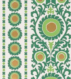 Samrina Wallpaper by Osborne & Little Fir/Metallic Gold Samrina Wallpaper by Osborne & Little Fir/Metallic Gold