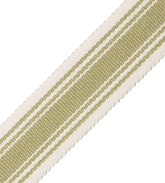 Sorrento Striped Border Trimming by Samuel & Sons Basil Sorrento Striped Border Trimming by Samuel & Sons Basil