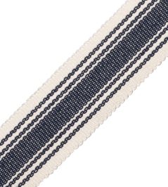 Sorrento Striped Border Trimming by Samuel & Sons Indigo Sorrento Striped Border Trimming by Samuel & Sons Indigo