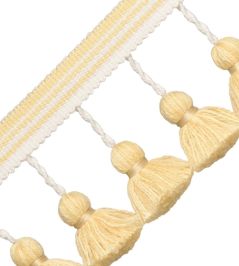 Sorrento Tassel Fringe Trimming by Samuel & Sons Lemon Sorrento Tassel Fringe Trimming by Samuel & Sons Lemon