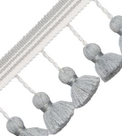 Sorrento Tassel Fringe Trimming by Samuel & Sons Dove Sorrento Tassel Fringe Trimming by Samuel & Sons Dove