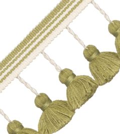 Sorrento Tassel Fringe Trimming by Samuel & Sons Basil Sorrento Tassel Fringe Trimming by Samuel & Sons Basil