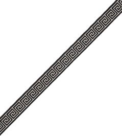 Aristotle Greek Key 16MM Trimming by Samuel & Sons Classic White / Black Aristotle Greek Key 16MM Trimming by Samuel & Sons Classic White / Black