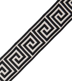Aristotle Greek Key 35MM Trimming by Samuel & Sons Classic White / Black Aristotle Greek Key 35MM Trimming by Samuel & Sons Classic White / Black