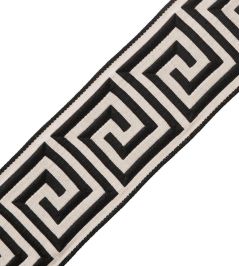 Aristotle Greek Key 70MM Trimming by Samuel & Sons Classic White / Black Aristotle Greek Key 70MM Trimming by Samuel & Sons Classic White / Black