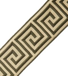 Aristotle Greek Key 70MM Trimming by Samuel & Sons Olive Aristotle Greek Key 70MM Trimming by Samuel & Sons Olive