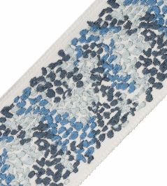 Brielle Embroidered Border Trimming by Samuel & Sons Lapis Brielle Embroidered Border Trimming by Samuel & Sons Lapis