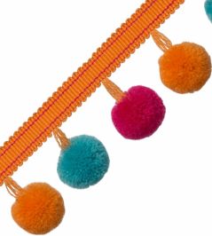 Cirque Pom Pom Fringe Trimming by Samuel & Sons Fiesta Cirque Pom Pom Fringe Trimming by Samuel & Sons Fiesta