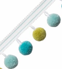 Cirque Pom Pom Fringe Trimming by Samuel & Sons Dragon Fly Cirque Pom Pom Fringe Trimming by Samuel & Sons Dragon Fly